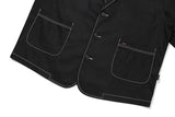 ステッチコットンブレザー / STITCH COTTON BLAZER_BLACK