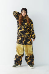 ウェーブベルベットスーパーワイドボックスパンツ / BSR2223FWPT015 ZGZG WAVE VELVET SUPER WIDE BOX PANTS GOLD