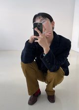 Muse wool collar short coat 