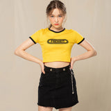 アイレットデニムスカート / EYELET DENIM SKIRT (BLACK)