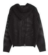 No.9423 net hood KNIT ZIP-UP (4color) (6699025858678)