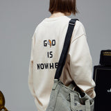 オーバーフィットスウェットシャツ/OVERFIT SWEAT SHIRT-CREAM