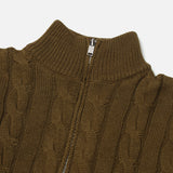 ローワーツイストセミジップアップニットウェア / Lower Twisted Semi-Zip-Up Knitwear (4 colors)