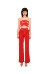 ベルベットラインストーンチューブトップ / Velvet Rhinestone Tube Top (4168742338678)