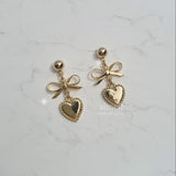  Vintage Gold Heart Earring (Red Velvet Joy, STAYC Sieun Earring)