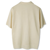 BUTTON UP HALF SLEEVE PIQUE CARDIGAN CREAM (6566843646070)
