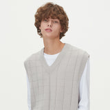 BLOCK LINK KNIT VEST_GRAY (6610821873782)