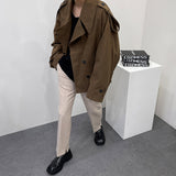 レッグ アップ サイド スリット スラックス / UN702 Leg Up side slit slacks (2 colors)