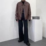レザーピンタックジャケット/EV leather pin tuck jacket (3 colors)