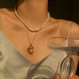 シエナパールシェルネックレス/Sienna Pearl Shell Necklace