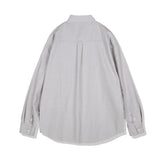 UTILITY CURVED POCKET OXFORD SHIRT SAND GREY (6621864394870)
