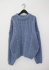 ウールプレッツェルバルキーニット / Wool pretzel bulky knit (4color)