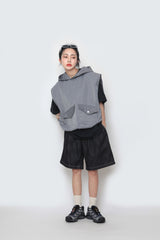 ワシショフードポケットベスト / WASHIHO hooded pocket vest