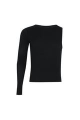 ONE SLEEVE BASIC T-SHIRT BLACK