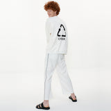 Overfit VV-neck Sweat Shirt [White] (6592367624310)