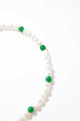 MP008 FRESHWATER PEARL WITH NATURAL STONE NECKLACE