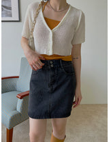 プロデュースショートスリーブカーディガン / Produce short sleeve cardigan (4color)
