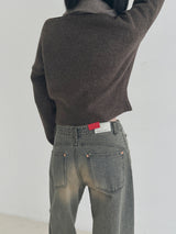 ソフトリップラインニット / Soft lip line knit (5color)