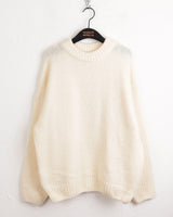 [Wool 10/6color] タムタムコージービビッドラウンドルーズフィット長袖ニット