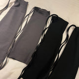 Unbalance strap cotton leg warmer (2 Color`)