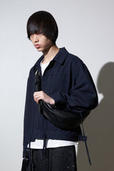 H-バックルバナナレザーバッグ
