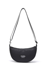 ベーシックハーフムーンクロスバッグ/Basic Half Moon Crossbody Bag - BLACK
