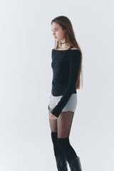 SERENA OFF-SHOULDER KNIT (BLACK)