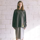 [Patchwork Sweatshirt] Charcoal (6626238136438)