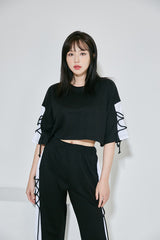 ストリングショートスリーブクロップTシャツ / (9068) XX String Short Sleeve Crop Tee