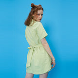 Square Neckline One-piece [Cotton Lace_Avocado] (6592484769910)