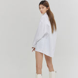 OVERSIZE BACK INCISION SHIRT WHITE (6682524483702)