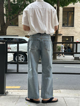 リオツータックワイドデニムパンツ / Rio Two-Tuck Wide Denim Pants (4 colors)