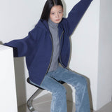 VOLUME HOOD ZIPUP_NAVY