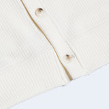 Vネックワッフルカーディガン/DAMP V-NECK WAFFLE CARDIGAN_IVORY