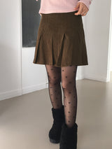 Belan golden pleated mini skirt
