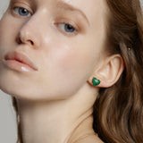 プチハートピアス/Petite Heart Earrings_Green