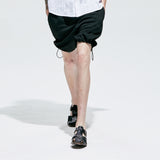 2ウェイワッフルハーフバンディングパンツ / 2way waffle half banding pants black