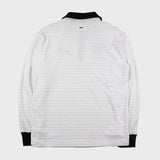 SQUAD STRIPE TERRY COLLAR ZIPUP (WHITE) (6675309920374)