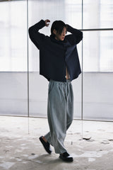 EARTH-COLOR PLEATS SHIRT (Deep Ocean) / アースカラープリーツシャツ