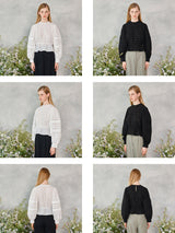 レースリンクルパフブラウス / Lace Wrinkle Puff Blouse (2colors)