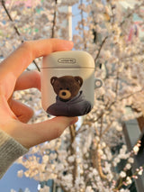 フードベアAirPodsケース / hood bear airpods case (oatmeal)