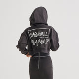 Spill Logo Hoodie Zip up Black (6600760459382)