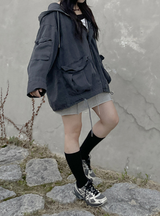 ユニセックスピグメントビンテージミリタリージャケット / Unisex pigment Vintage military jacket
