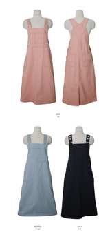 オーバーオールロングワンピース (3color)