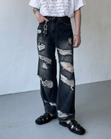 ソーオーバービンテージデニムパンツ / SO Over Vintage Denim Pants (Black)