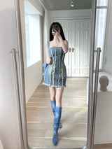 ジェンダメージデニムトップワンピース/[High quality] 853. Jen damage denim top ops