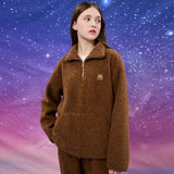 ハーフジップアップボウクルフリースアノラック / Half zipup boucle fleece anorak