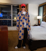フラワーコート / Flower pattern oversized coat (4590649901174)