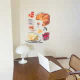 サンデーモーニング - カレッジファブリックポスター(ハンドメイド) / SUNDAY MORNING -  Collage Fabric Poster (Handmade)