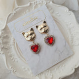 メルビーザキャットシリーズ - レッドハートピアス / Melbie The Cat Series - Red Heart Piercing